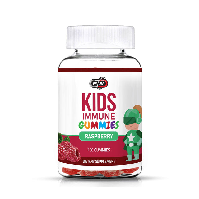 KIDS IMMUNE GUMMIES - RASPBERRY - 100 GUMMIES  Pure Nutrition - Nutra Best Bulgaria