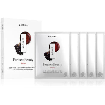 KORIKA - FermentBeauty Wine Mask Set - Sada anti-aging plátýnkových masek - 20.0g - Feel You