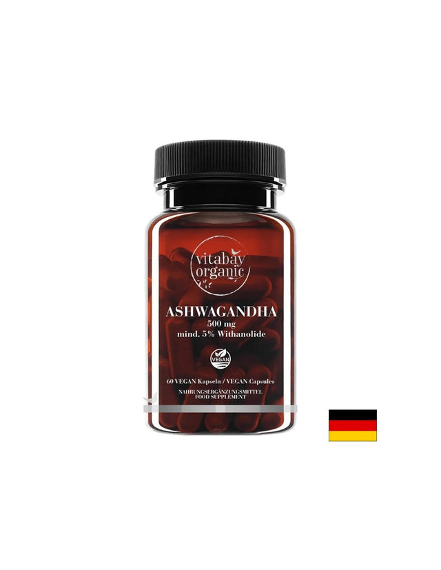 Стрес и добро настроение - Ашваганда KSM-66 органик, 500 mg х 60 капсули  Vitabay - Nutra Best Bulgaria