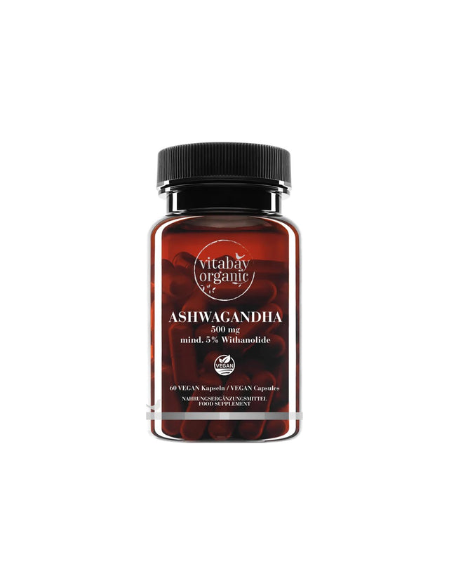 Стрес и добро настроение - Ашваганда KSM-66 органик, 500 mg х 60 капсули  Vitabay - Nutra Best Bulgaria