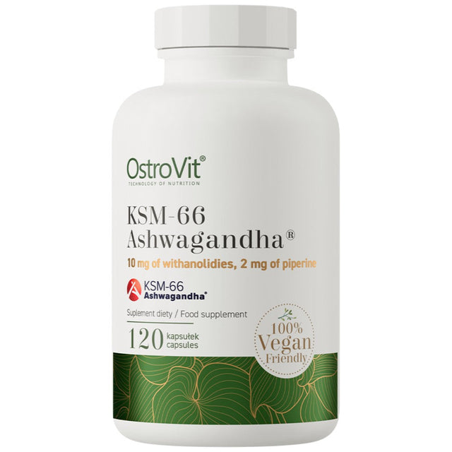 KSM-66 Ashwagandha® 200 mg / Vege Caps 120 капсули  OstroVit - Nutra Best Bulgaria