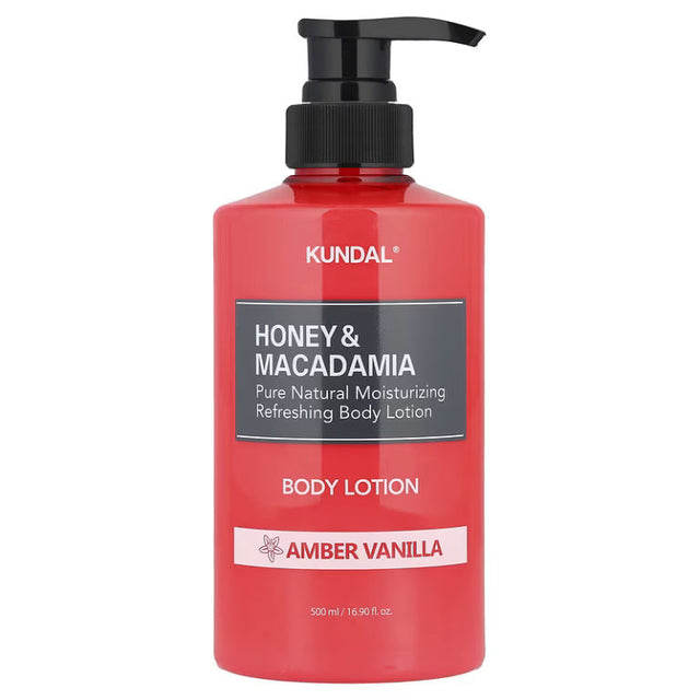 KUNDAL – Honey & Macadamia Pure Body Lotion, Amber Vanilla, 500ml  KUNDAL - Nutra Best Bulgaria