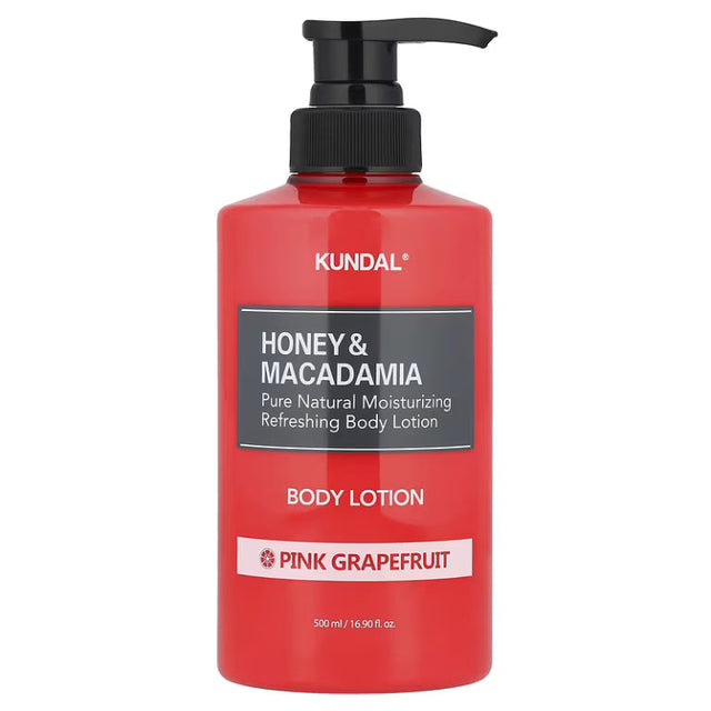 KUNDAL – Honey & Macadamia Pure Body Lotion, Pink Grapefruit, 500ml  KUNDAL - Nutra Best Bulgaria