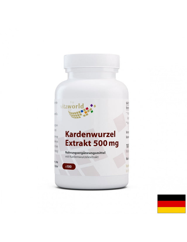 Karden wurzelextrakt / Горска лугачка 500 mg, 100 капсули  Vita World - Nutra Best Bulgaria