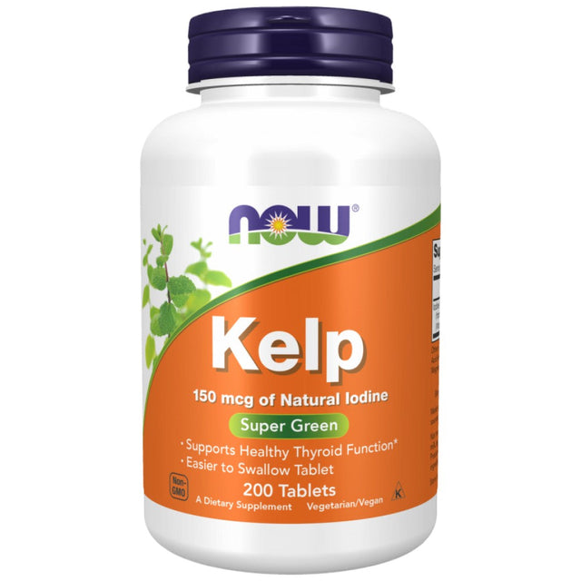 Kelp 150 mcg of Natural Iodine - 200 Таблетки  NOW Foods - Nutra Best Bulgaria