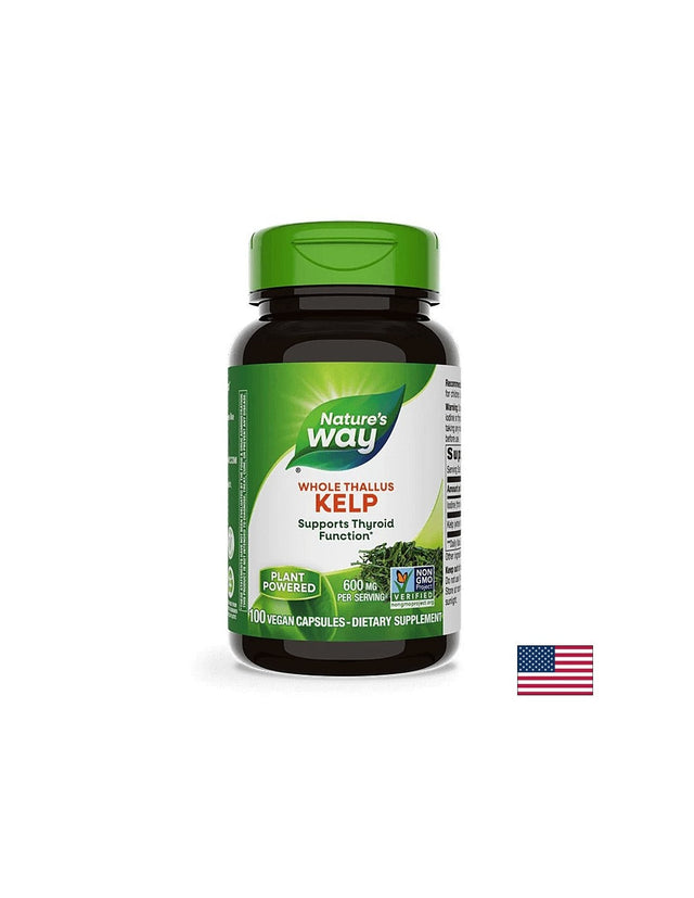 Kelp Whole Thallus/ Келп / Kафяви водорасли 600 mg x 100 капсули Nature’s Way  Nature’s Way - Nutra Best Bulgaria