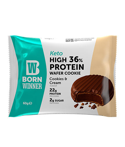 Keto 36% High Protein Wafer Cookie - 60 грама  Born Winner - Nutra Best Bulgaria