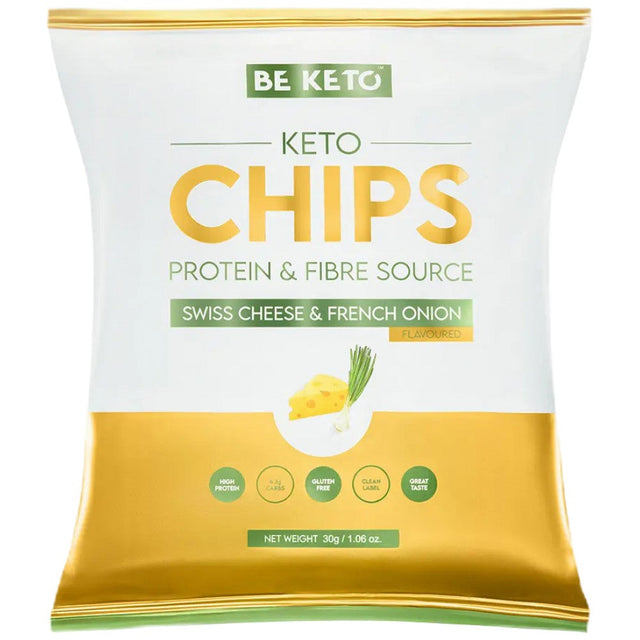 Keto Chips | Swiss Cheese & French Onion - 30 грама - Nutra Best Bulgaria