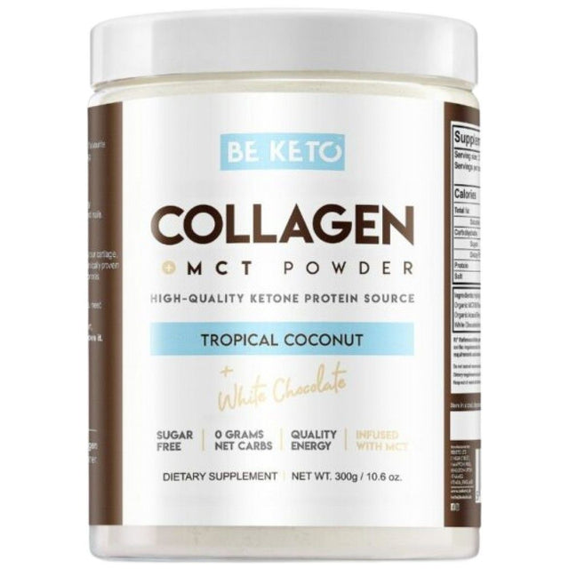 Keto Collagen + MCT Powder - 300 грама  BeKeto™ - Nutra Best Bulgaria