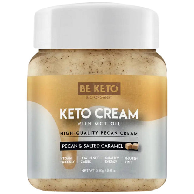 Keto Cream | Pecan & Salted Caramel + MCT - 250 грама  BeKeto™ - Nutra Best Bulgaria