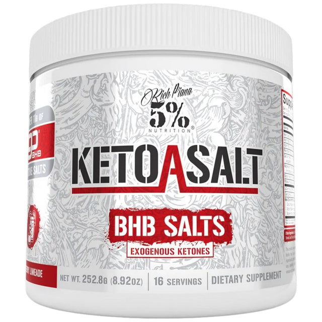 Keto aSALT | with goBHB® Salts - 252 грама  Rich Piana 5% Nutrition - Nutra Best Bulgaria
