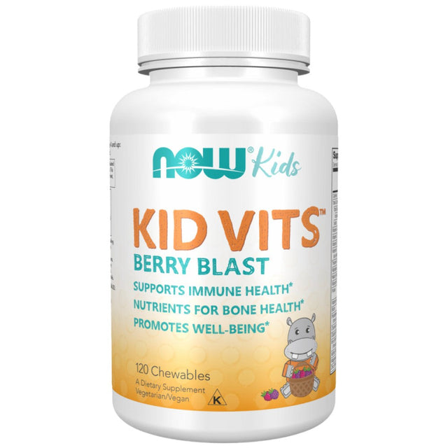 Kid Vits - 120 Дъвчащи таблетки  NOW Foods - Nutra Best Bulgaria