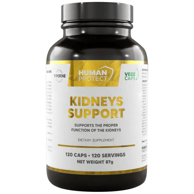 Kidneys Support | Proper Kidney Function Support - 120 капсули  Human Protect - Nutra Best Bulgaria