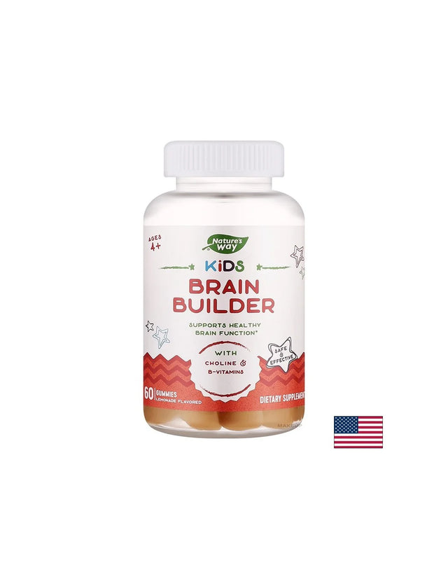 Детска формула за стимулиране на мозъчната дейност - Kids Brain Builder, 60 желирани таблетки - Nutra Best