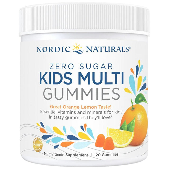 Kids Multi Gummies | Zero Sugar - 120 желирани бонбони  Nordic Naturals - Nutra Best Bulgaria