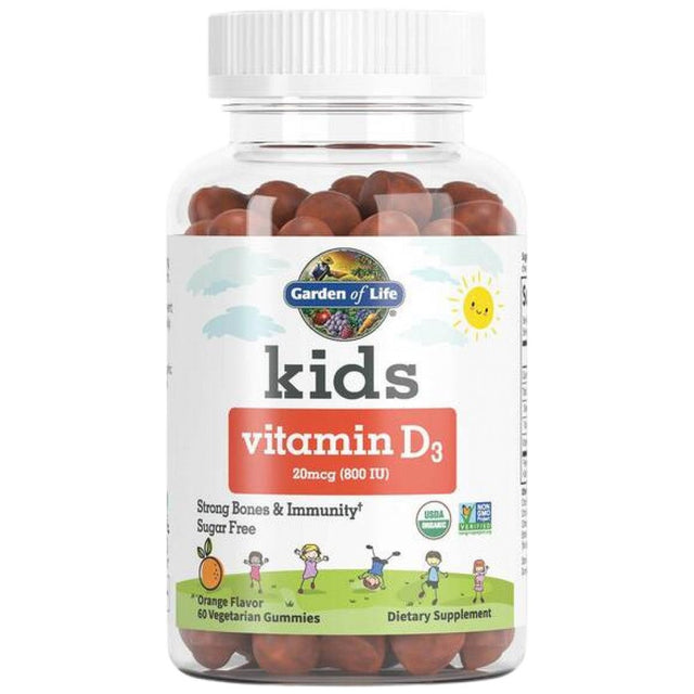 Kids Vitamin D3 - 60 желирани бонбони  Garden Of Life - Nutra Best Bulgaria