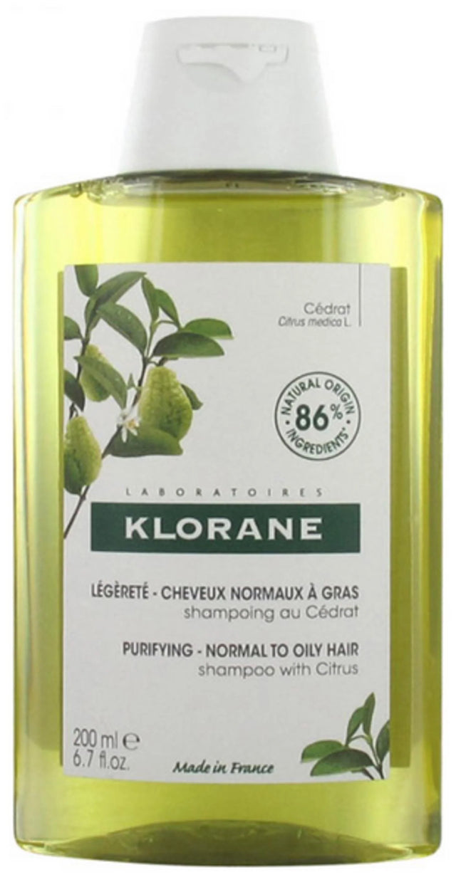 Klorane, Citrus, Paraben-Free, Hair Shampoo, Cleansing, 200 ml  Klorane - Nutra Best Bulgaria