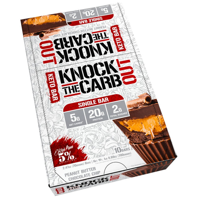 Knock The Carb Out | Protein Bar 10 x 68 грама  Rich Piana 5% Nutrition - Nutra Best Bulgaria