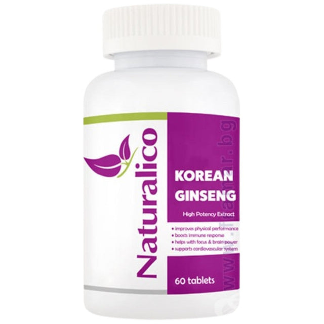 Korean Ginseng 1300 mg - 60 Таблетки  Naturalico - Nutra Best Bulgaria