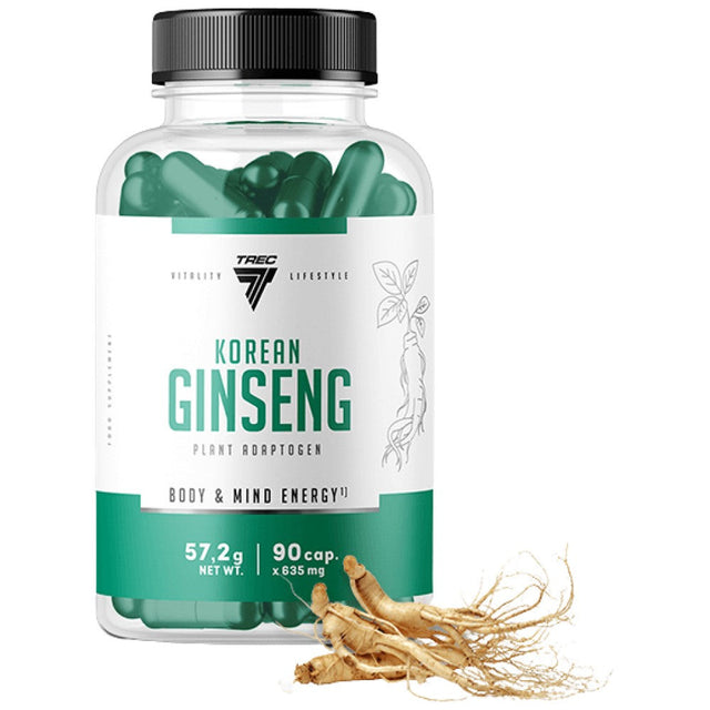 Korean Ginseng 500 mg - 90 капсули  Trec Nutrition - Nutra Best Bulgaria