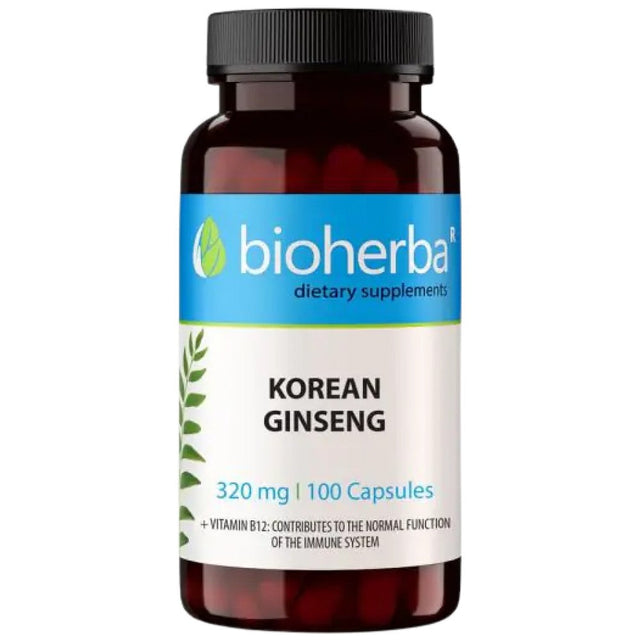 Korean Ginseng Root - 100 капсули  Bioherba - Nutra Best Bulgaria