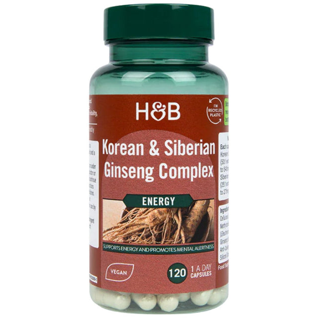 Korean & Siberian Ginseng Complex - 120 капсули  Holland and Barrett - Nutra Best Bulgaria