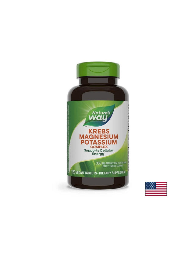 Krebs Magnesium Potassium Complex/ Магнезий и Калий (Биоактивен минерален комплекс) x 120 таблетки  Nature’s Way - Nutra Best Bulgaria