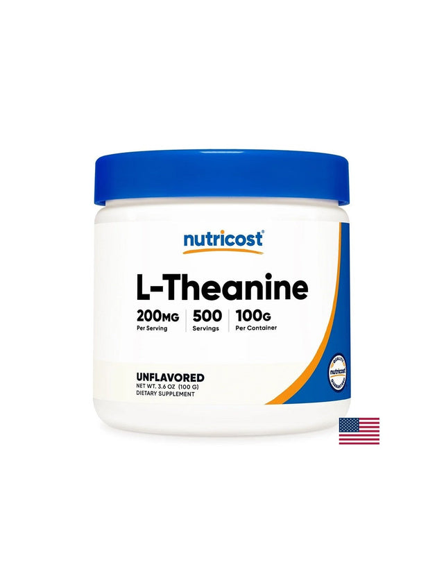 Стрес и безсъние - L-Теанин, 100 g прах  Nutricost - Nutra Best Bulgaria