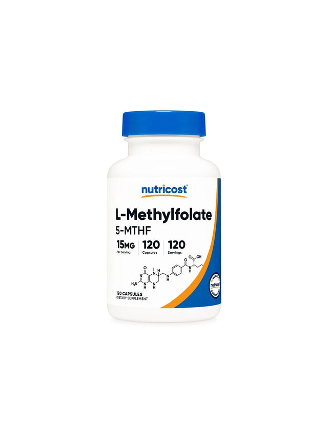 Фолиева киселина (L-метил фолат), 1000 µg х 120 капсули  Nutricost - Nutra Best Bulgaria