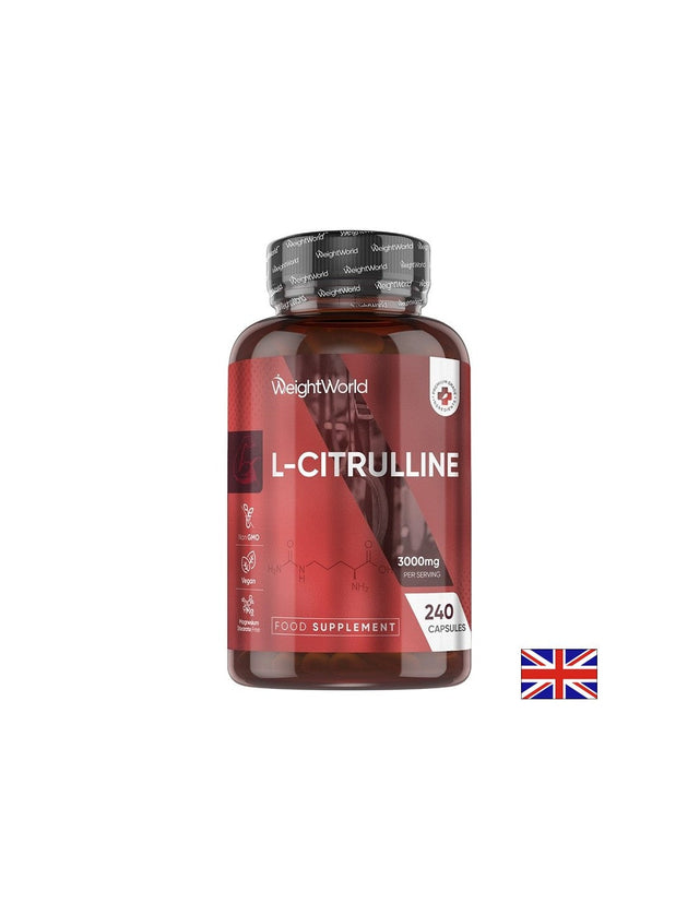 L-Цитрулин – Издръжливост, сила и сърдечносъдова подкрепа, 3000 mg, 240 капсули  WeightWorld - Nutra Best Bulgaria