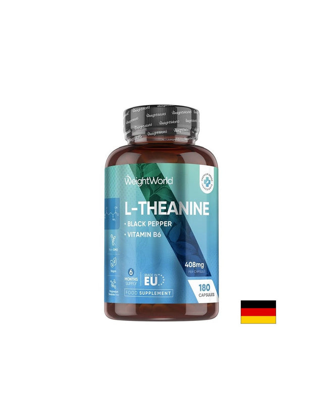 L-Теанин 400 mg + Черен пипер 8 mg Спокойствие, концентрация и нервен баланс 180 капсули  WeightWorld - Nutra Best Bulgaria