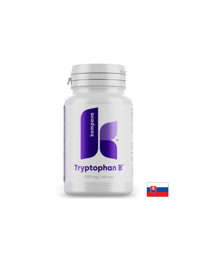 L-триптофан 490 mg + витамини B6 и B3 – Спокоен сън и емоционален баланс, 60 дневни дози, 60 капсули  Kompava - Nutra Best Bulgaria