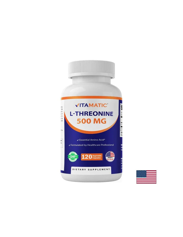 L-треонин – Сияйна кожа и комфорт в ставите, 500 mg, 120 веган капсули  VITAMATIC - Nutra Best Bulgaria