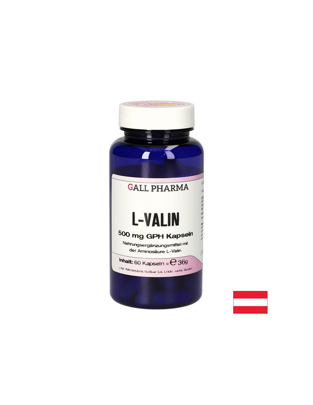 Мускулна функция - L-Валин, 500 mg х 60 капсули  Gall Pharma - Nutra Best Bulgaria