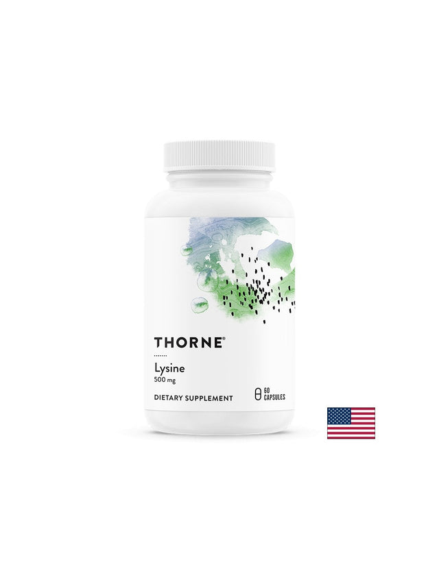 L-лизин – имунно, сърдечно и костно здраве, 500 mg, 60 капсули  Thorne - Nutra Best Bulgaria