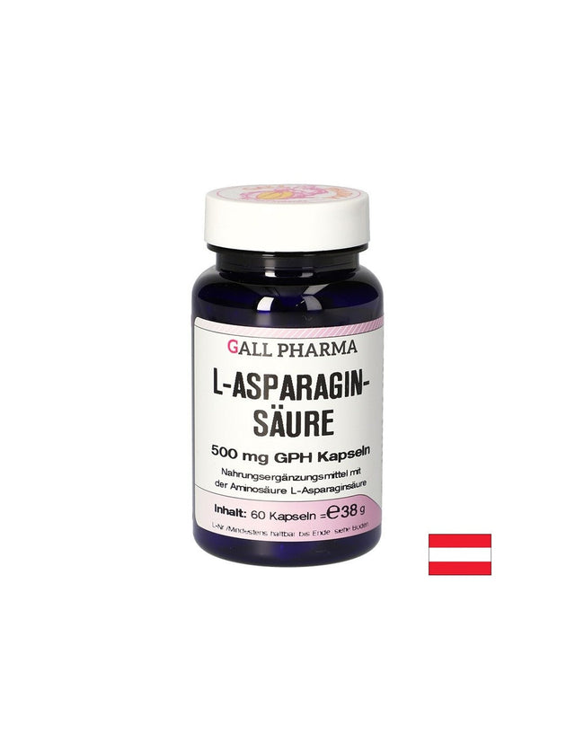 Нервна и мозъчна функция - L-Aспаргинова киселина, 500 mg х 60 капсули  Gall Pharma - Nutra Best Bulgaria