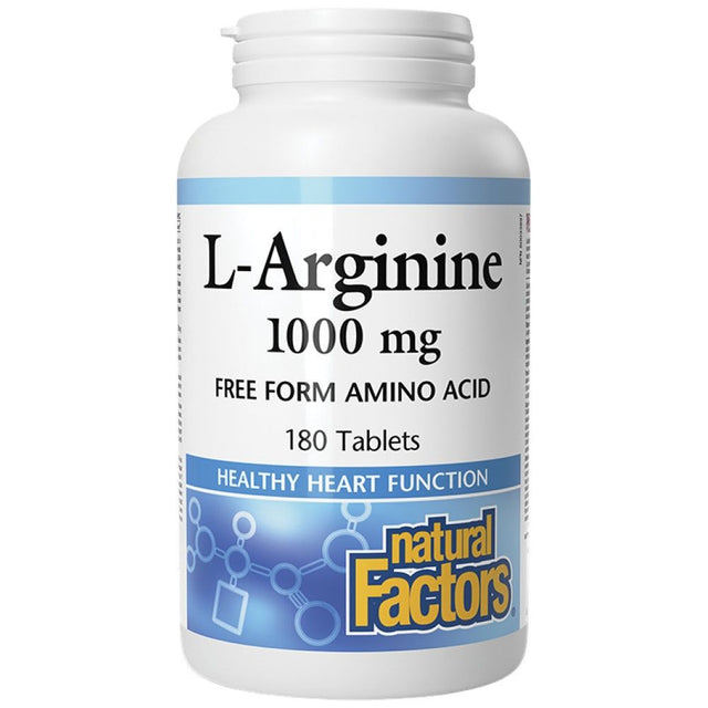 L-Arginine 1000 mg - 180 Таблетки  Natural Factors - Nutra Best Bulgaria
