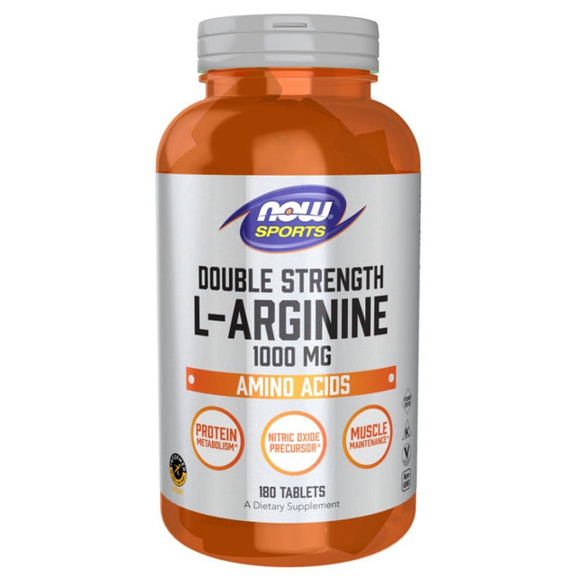 L-Arginine 1000 mg / Double Strength - 180 Таблетки  NOW Foods - Nutra Best Bulgaria