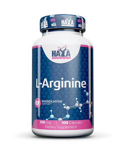 L-Arginine 500mg. / 100 Caps.  Haya Labs - Nutra Best Bulgaria