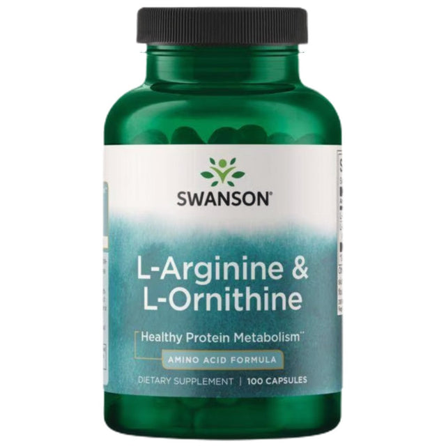 L-Arginine & L-Ornithine - 100 капсули  Swanson - Nutra Best Bulgaria
