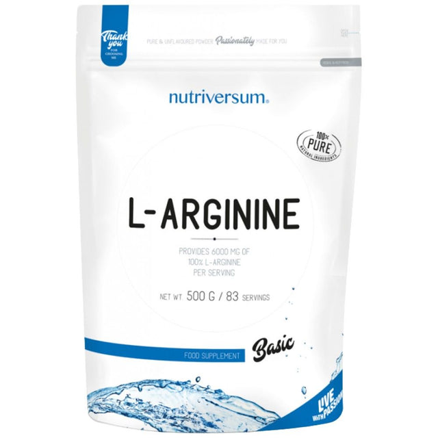 L-Arginine Powder | 100% Pure - 500 грама  Nutriversum - Nutra Best Bulgaria