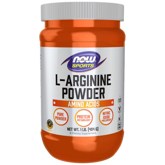 L-Arginine Powder - 454 грама  NOW Foods - Nutra Best Bulgaria