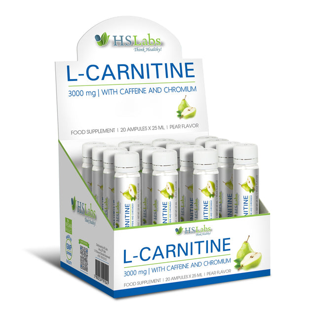 L-CARNITINE 3000 - WITH CAFFEINE AND CHROMIUM - 25 ml  HS LABS - Nutra Best Bulgaria