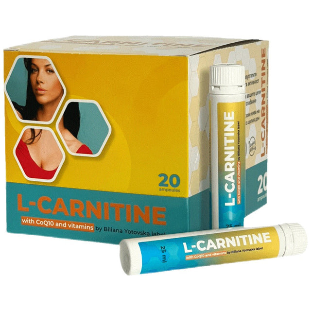 L-Carnitine 3000 mg with CoQ10 & Vitamins - 20 x 25 мл  Biliana Yotovska - Nutra Best Bulgaria