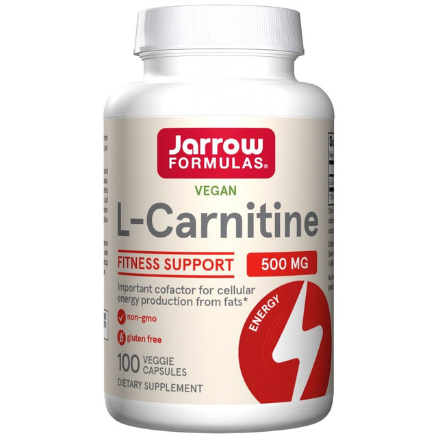 L-Carnitine 500 mg - 100 капсули  Jarrow Formulas - Nutra Best Bulgaria