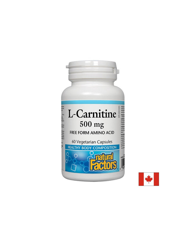 L-Carnitine 500 mg - 60 капсули  Natural Factors - Nutra Best Bulgaria