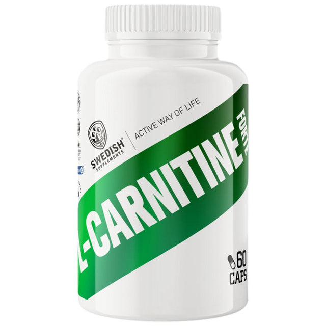 L-Carnitine Forte / Carnipure® + Acetyl - 60 капсули  SWEDISH Supplements - Nutra Best Bulgaria
