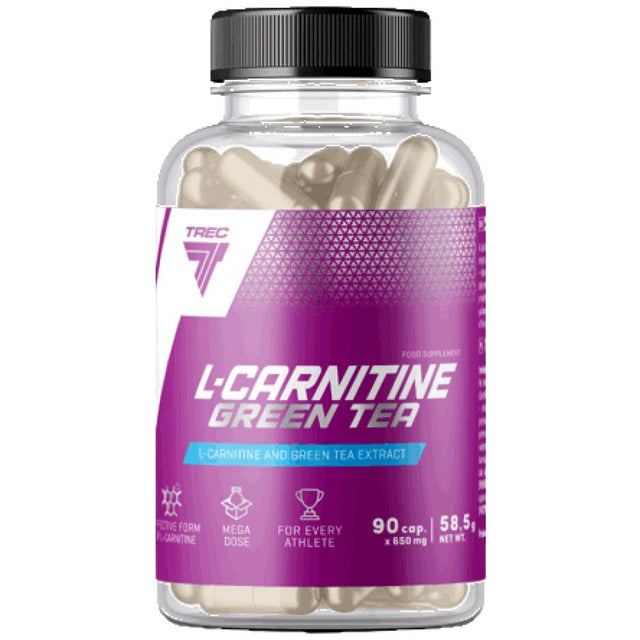 L-Carnitine + Green Tea Caps - 180 капсули  Trec Nutrition - Nutra Best Bulgaria