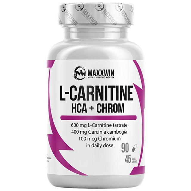 L-Carnitine + HCA + Chromium - 90 капсули  MAXXWIN - Nutra Best Bulgaria