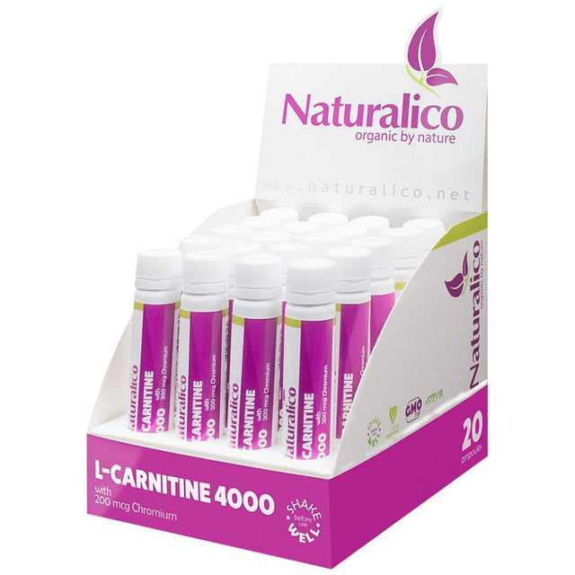 L-Carnitine Liquid 4000 Shot - 20 x 25 мл  Naturalico - Nutra Best Bulgaria